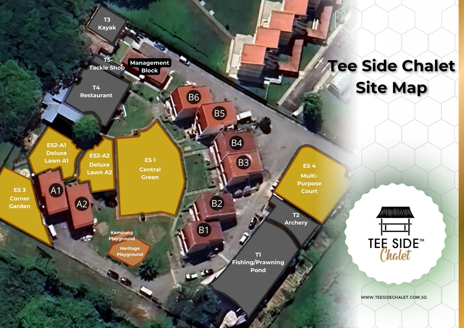 Tee Side Chalet Site Map